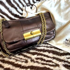 NEW COACH leather purse evening clutch